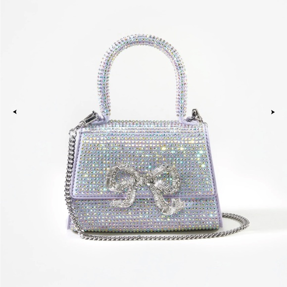 Purple Rhinestone Bow purse - Picture 4 of 5